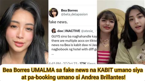 Bea Borres Responds to 'Fake News' About Her and Andrea .